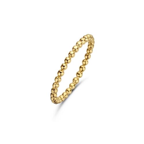 Silver ring dotted 1.7x20.8mm golden plated