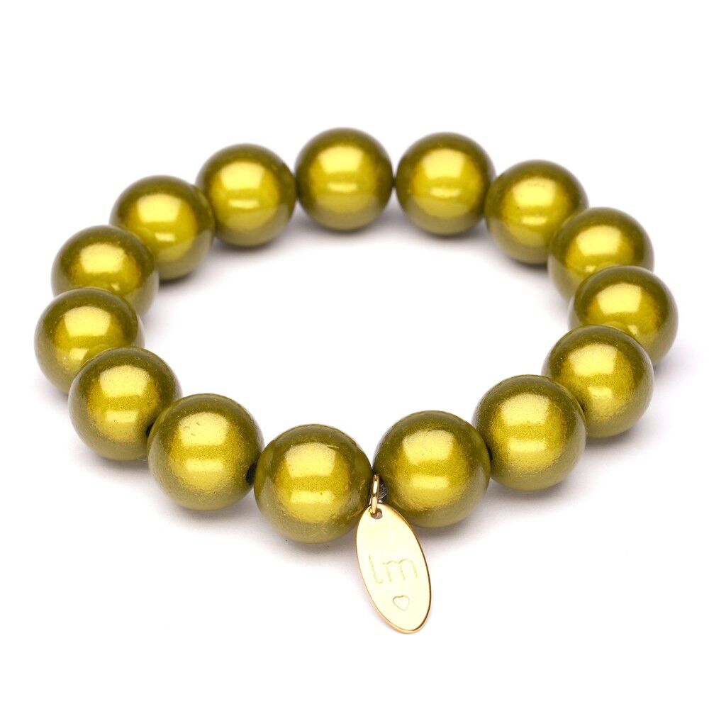 Bracciale LizzyMae verde muschio 14mm