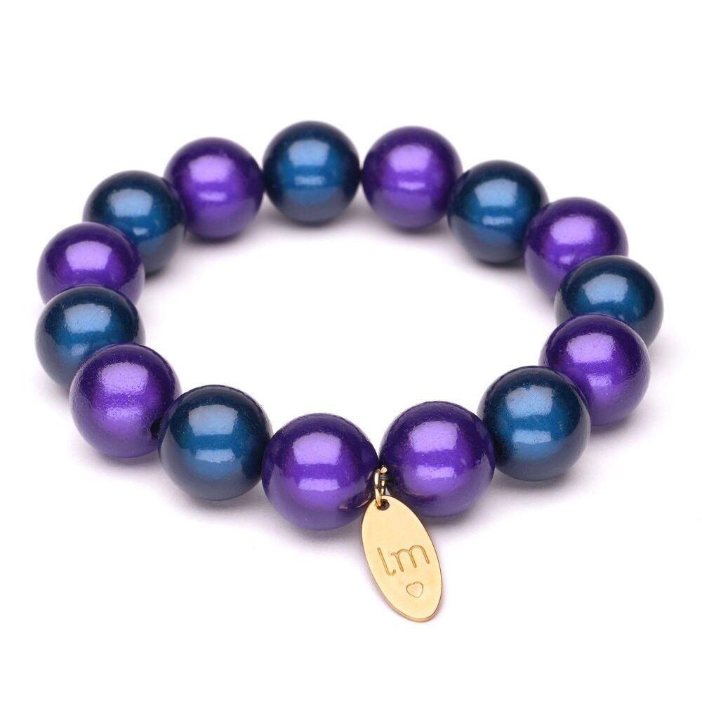 Bracciale LizzyMae Viola Scuro Navy 14mm