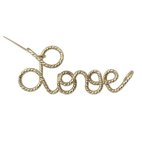 Broche brillante dorado de Big Love