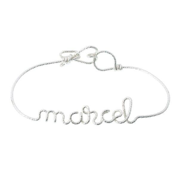 Brazalete de brillo plateado personalizado