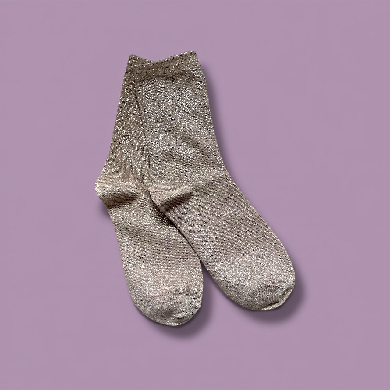 Paio di calzini glitterati - Oro