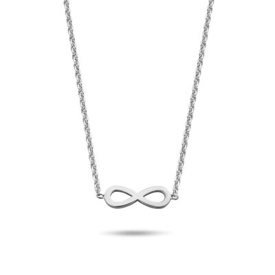 Collier en argent avec infini 38+5cm plaqué rhodium