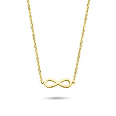 Silver necklace with infinity 38+5cm gold plated