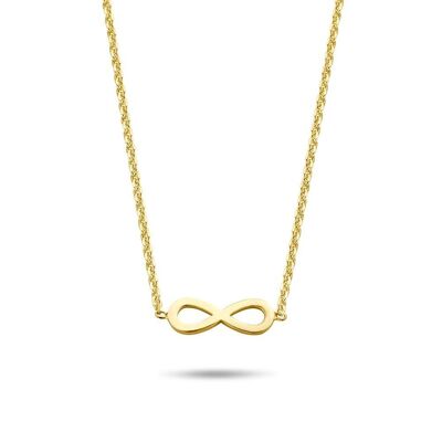 Collier en argent avec infini 38+5cm plaqué or