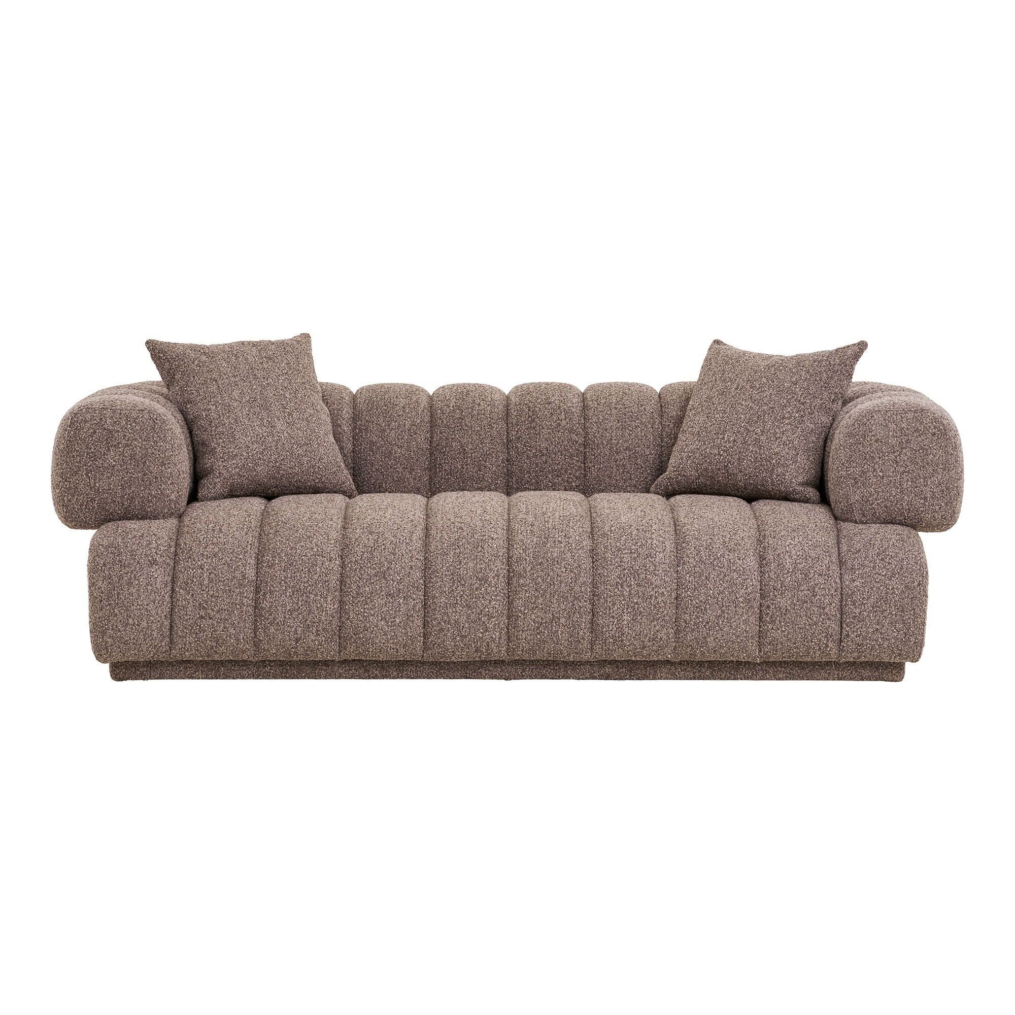 Aurora Sofa - Sofa with 2 cushions, brown, HN1296