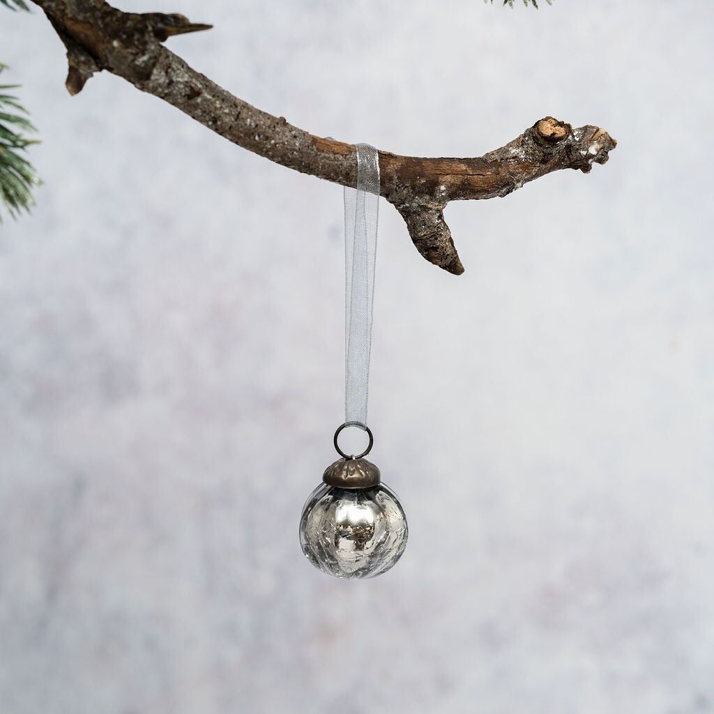 Lot de 6 petites boules de 1" en ardoise craquelée