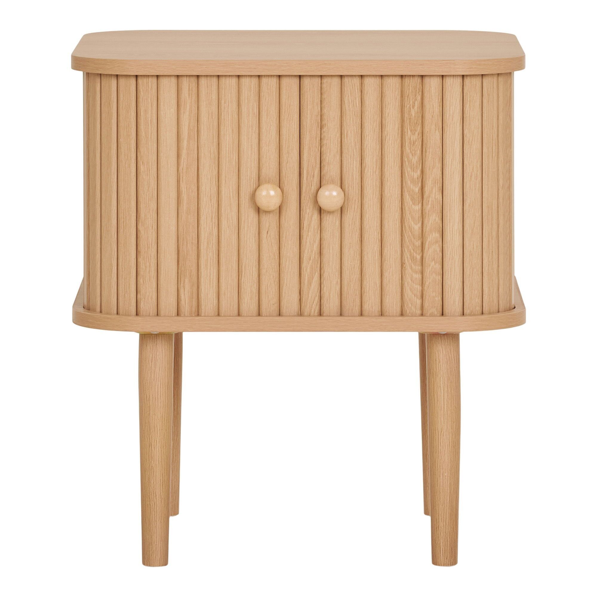 Nikko Side Table - Tavolino, 2 ante, naturale, 45x40x50,5 cm