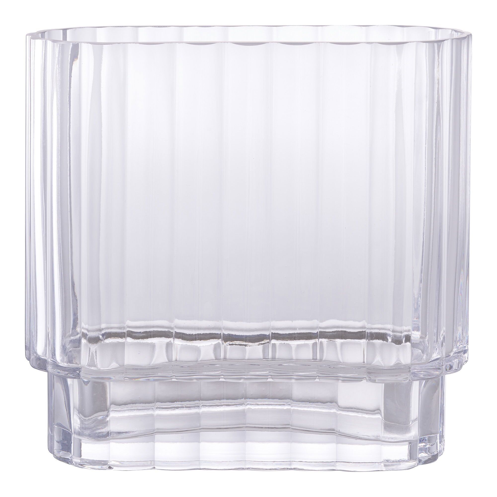 Vase - Vase, verre, transparent, 20x9x19,5 cm