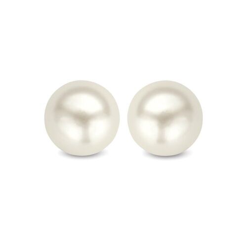 Silver earstuds 5.5mm synthetic pearl rhodium plated