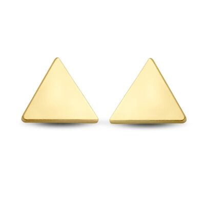 Pendientes de plata triangulo chapado en oro