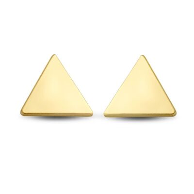 Silver earstuds triangle gold plated