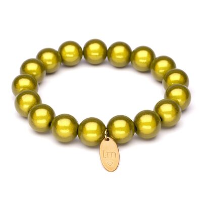 Bracciale LizzyMae verde muschio 12mm
