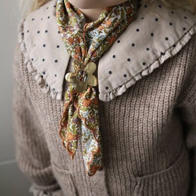 Fleur Gold plated scarf ring