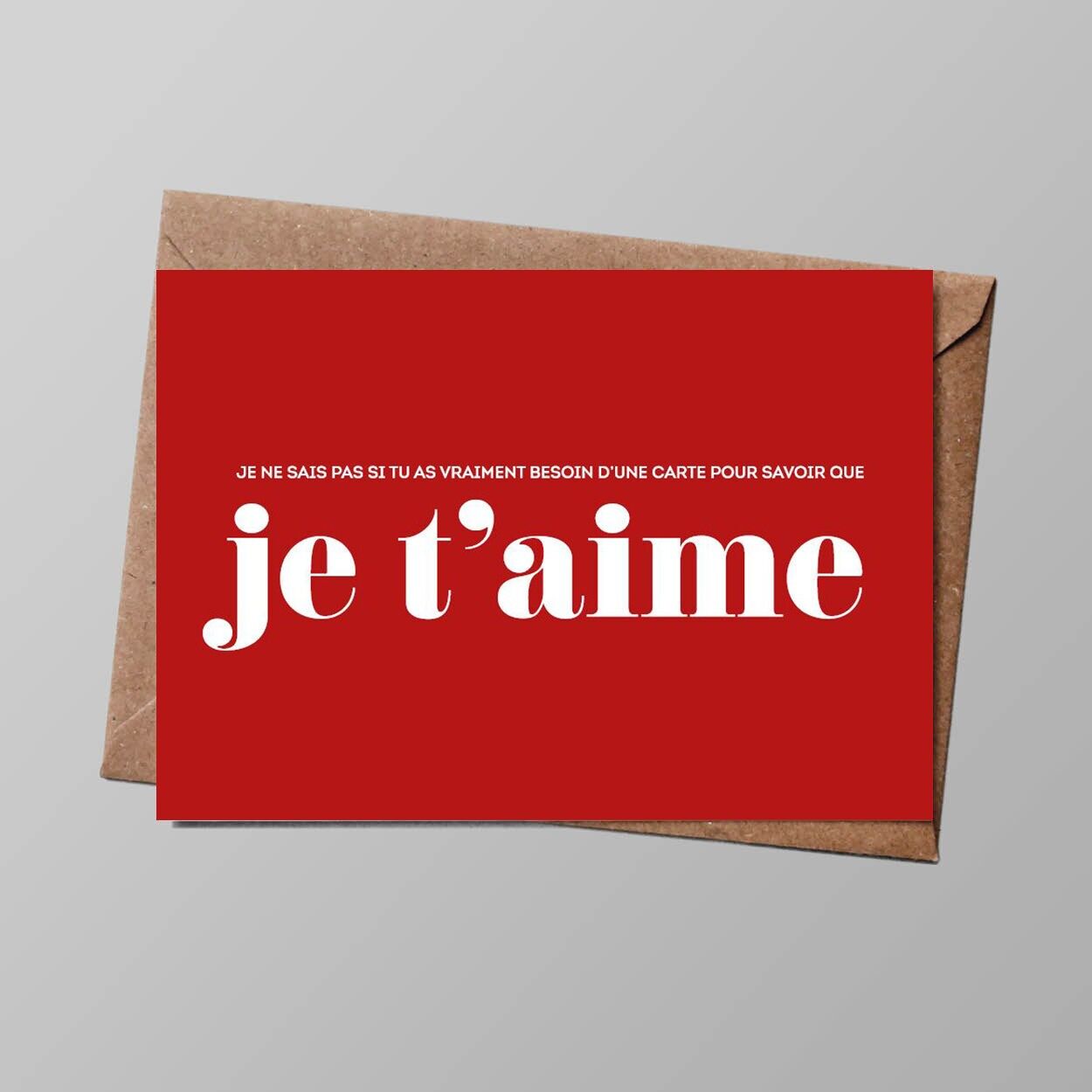 Love Postcard – "Need a card to know that I love you?""– Humor & Irony - BULMA
