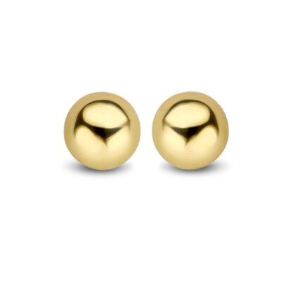 Silver earstuds 5mm ball gold plated
