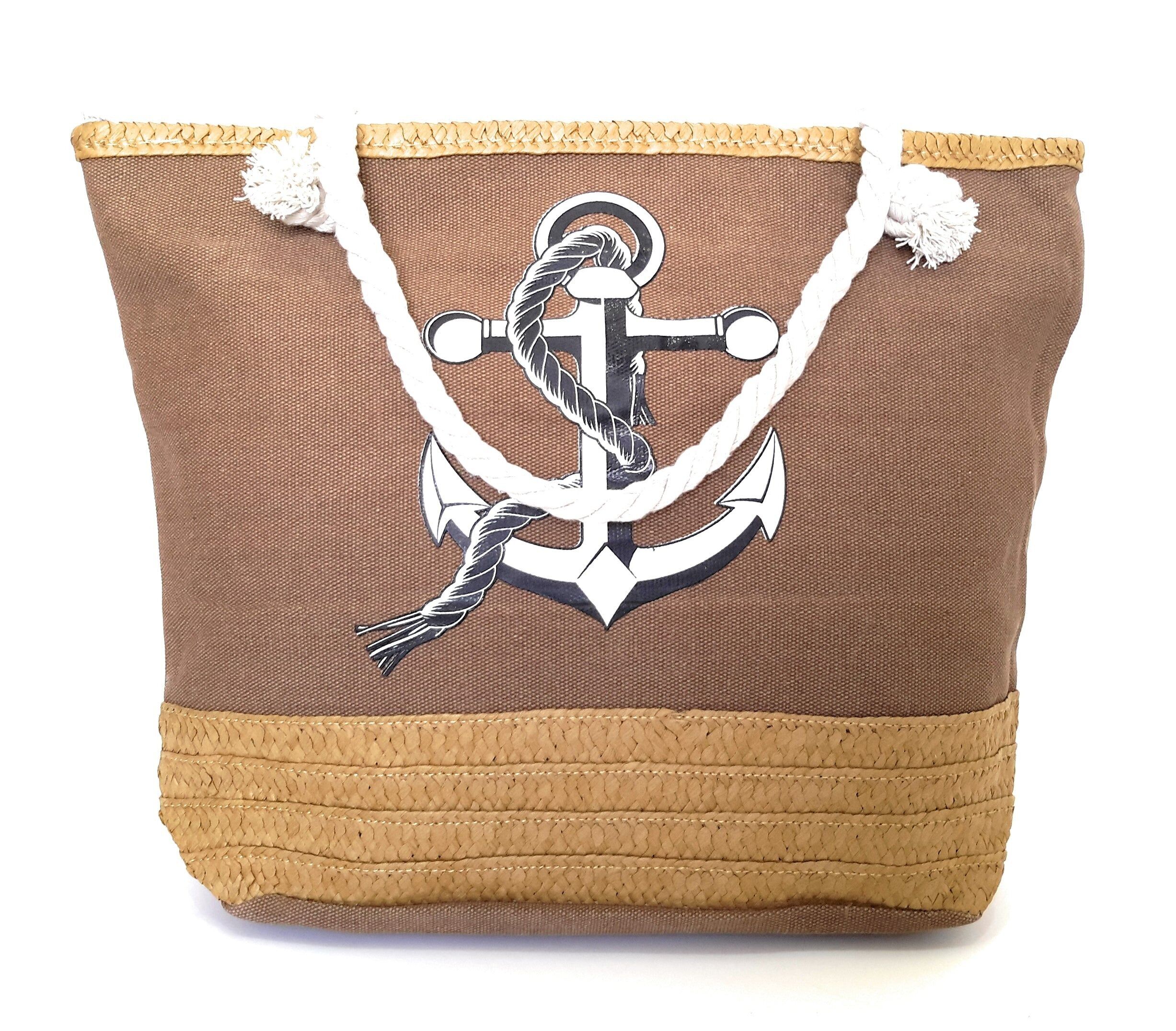 Strandtasche Brauner Anker