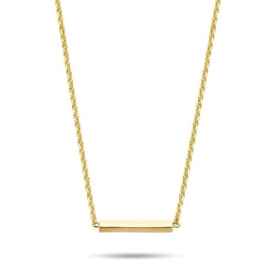 Silver necklace bar 38+5cm gold plated