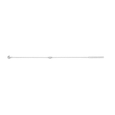 Silberarmband weißer Zirkonia 16,5+3cm rhodiniert