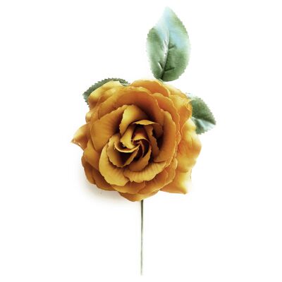Fiore Flamenco Capelli Medi Ø13cm Senape