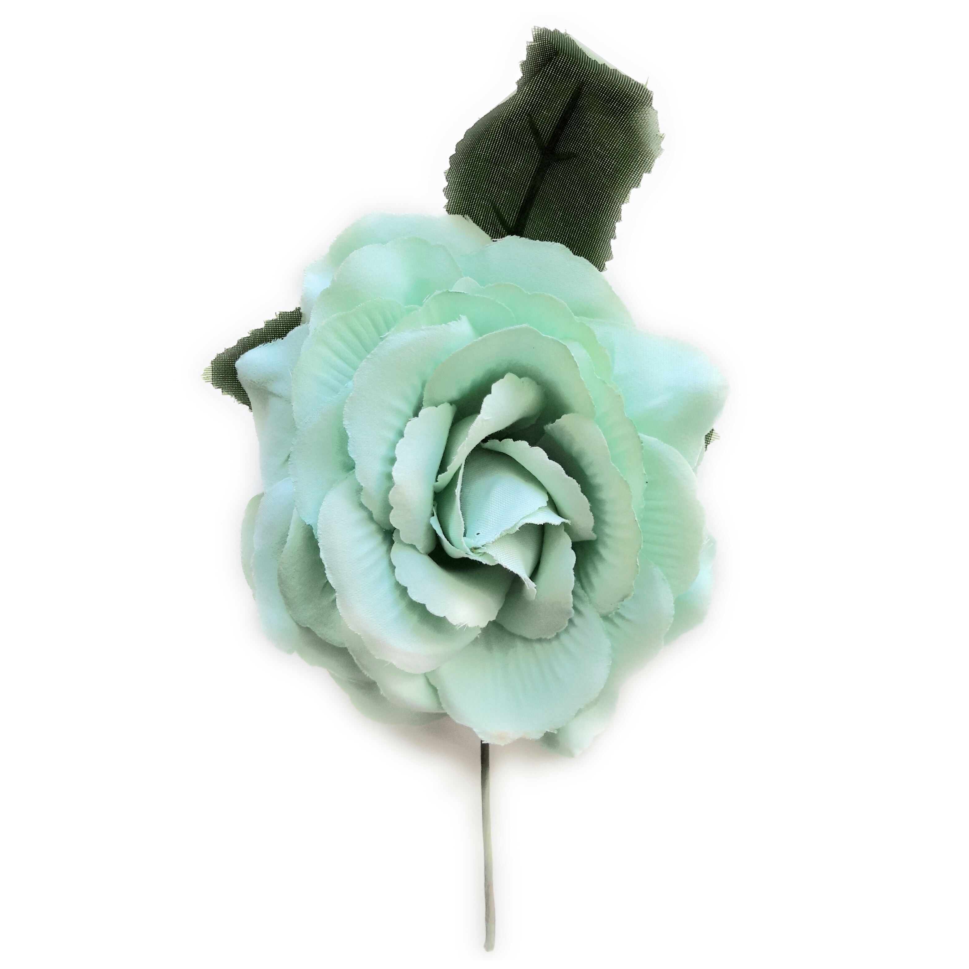 Fiore di flamenco a pelo medio Ø13cm Verde menta