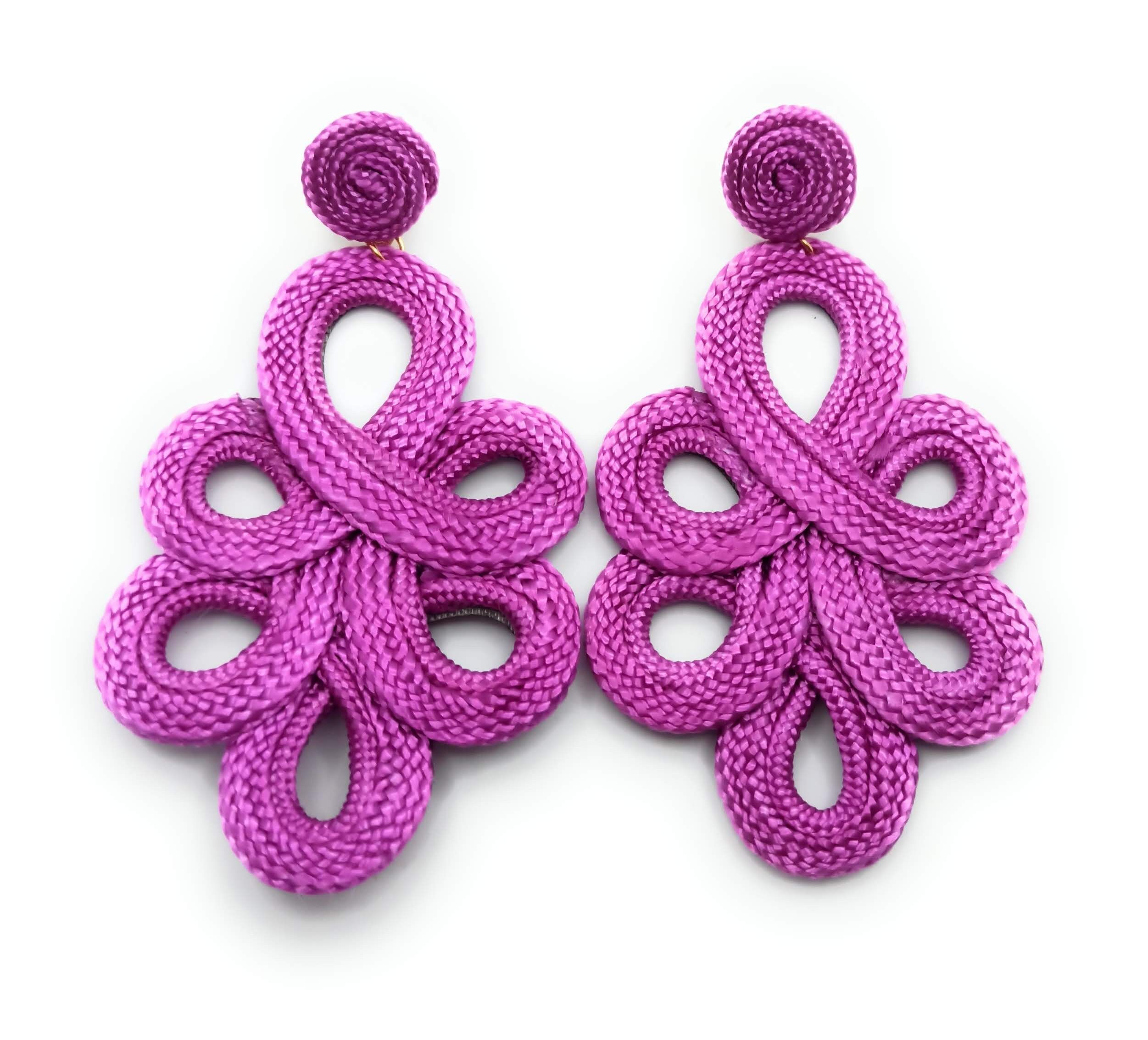 Orecchini flamenco lunghi e leggeri Viola