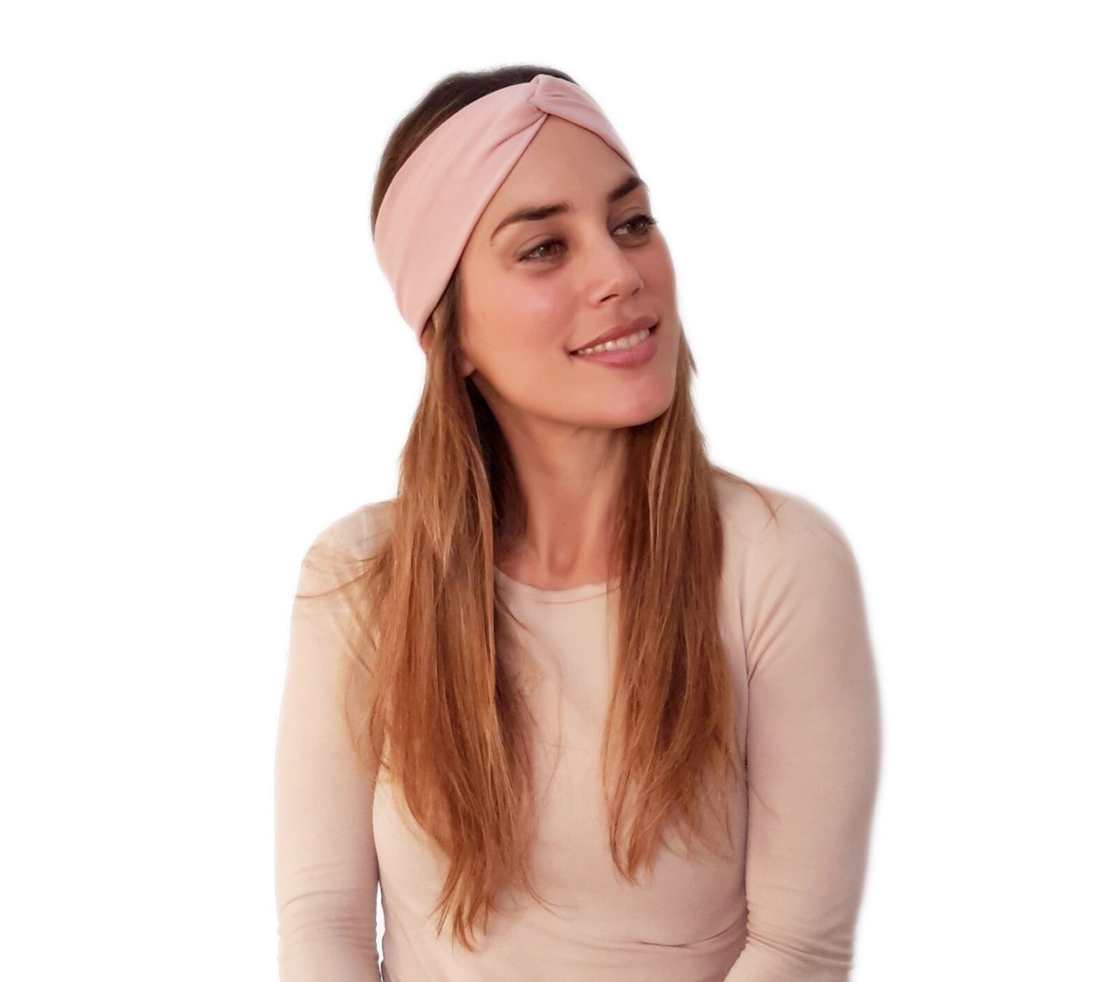 Elastic Hair Band with Knot · Rosa Nude