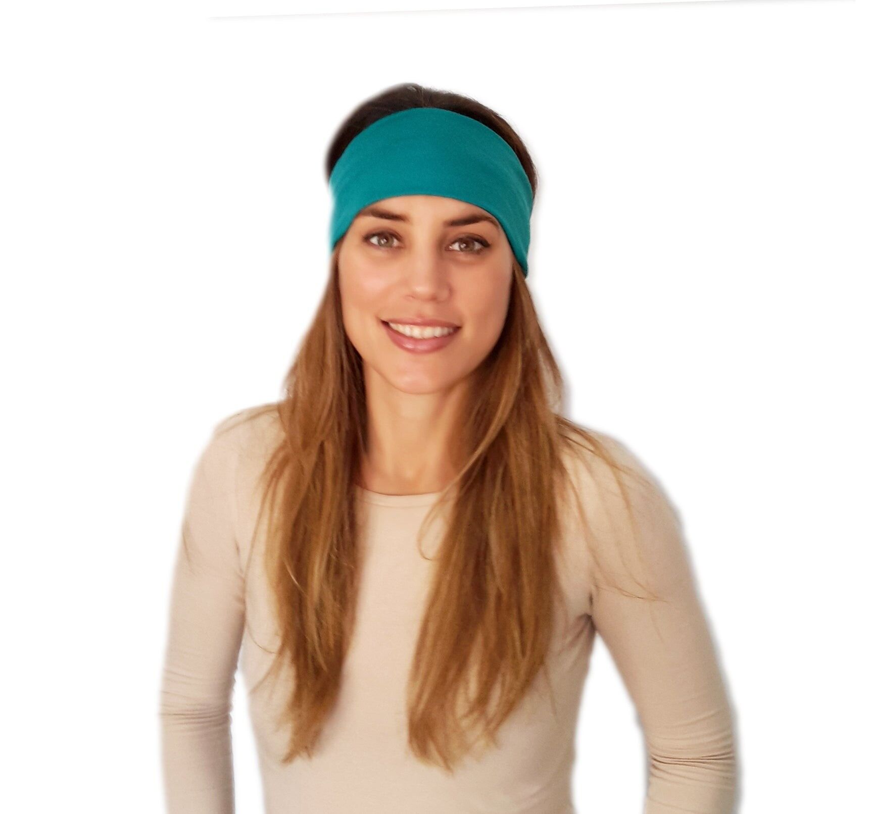 Cinta de Pelo Elástica con Nudo · Esmeralda