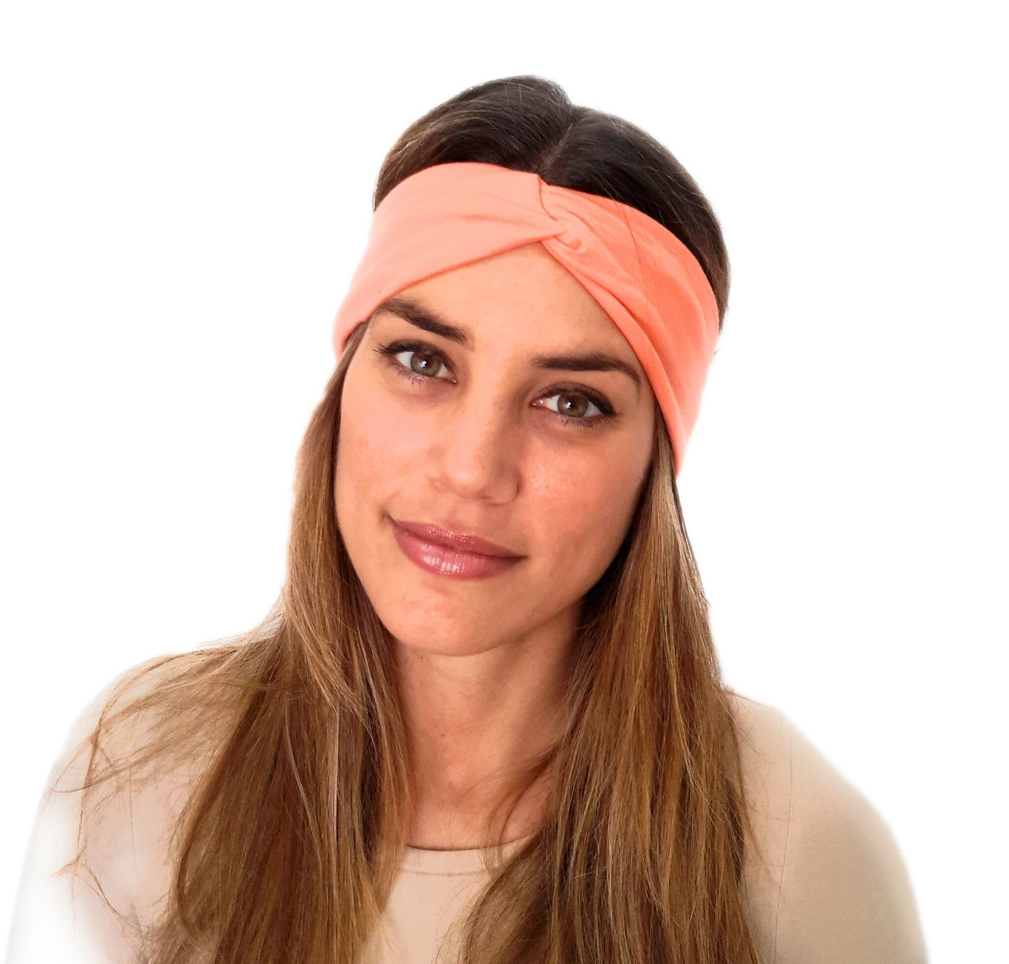 Elastic Hair Band with Knot Orange