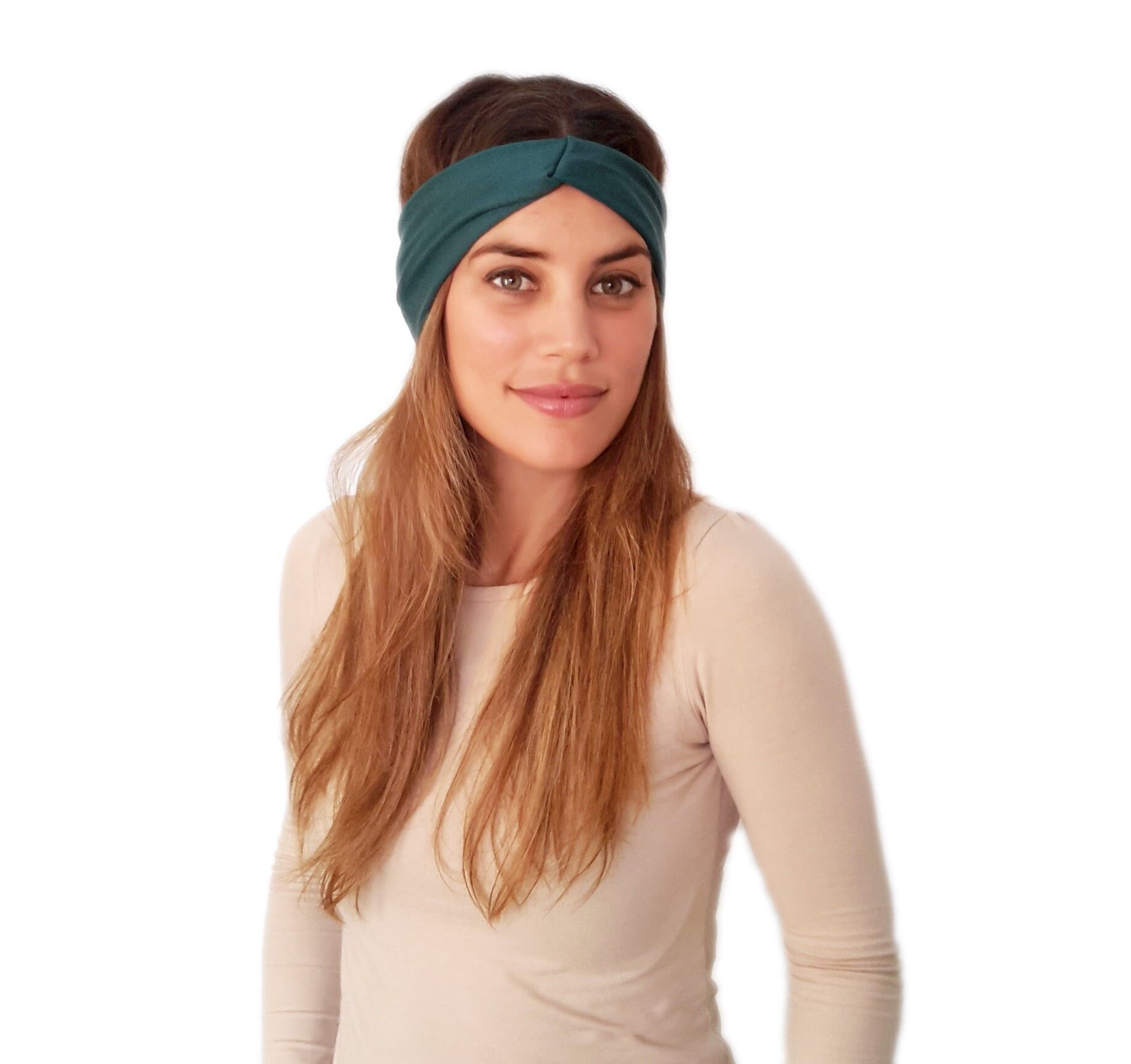 Fascia Elastica per Capelli con Nodo Verde Giungla