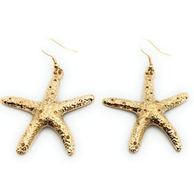 Long Gold Earrings · Starfish, Gold