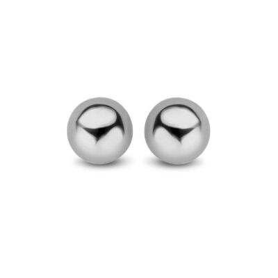 Silver earstuds 4mm ball rhodium plated