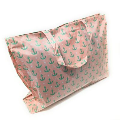 Bolso Grande Playa de Plástico reciclado · Ancla Rosa