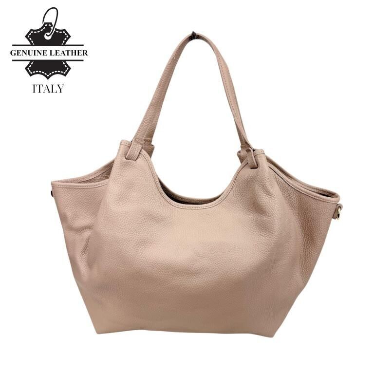 Borsa a tracolla in pelle italiana con grande capacità e scomparti interni da donna