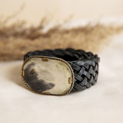 CINTURA VENUS STRETTA IN PELLE NERA