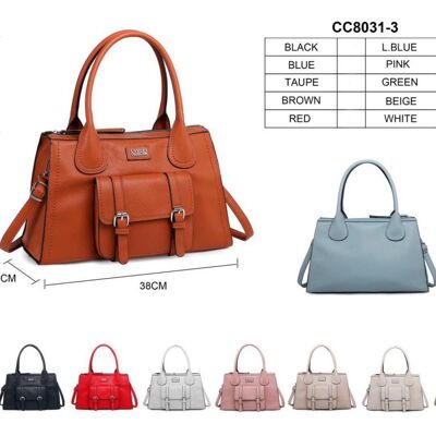 Coveri Collection Women's Large Capacity Synthetic Briefcase Bag with Front Pocket