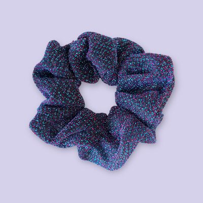 Chouchou paillettes - Bleu fête