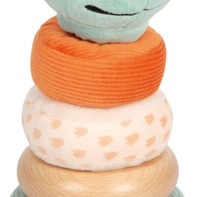 Stacking tower "Dino" | Motor skills toy | Wooden toy
