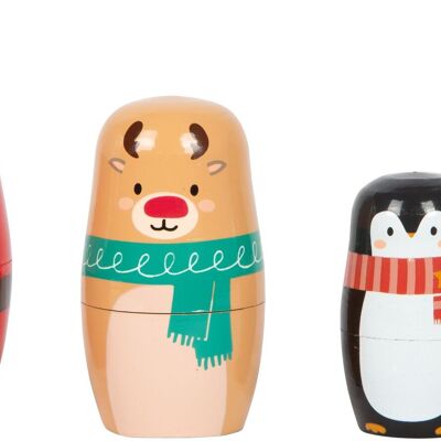 Matrioska Natale | Natale | Giocattoli di legno