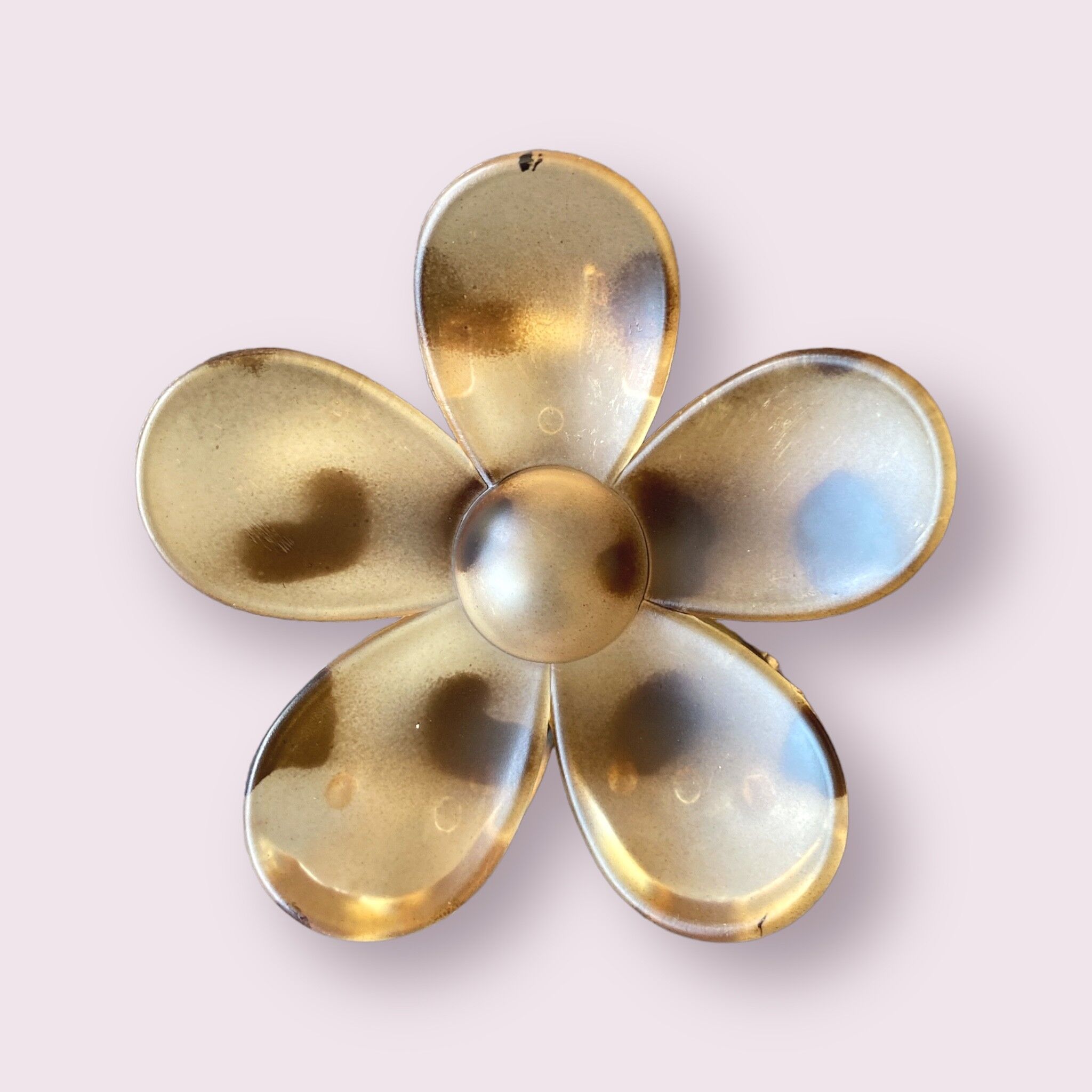 BIG Flower Hair Clip - Leopard