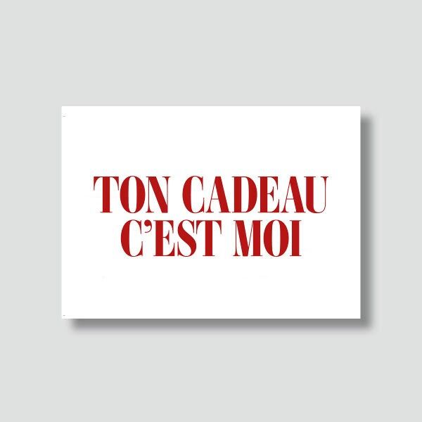 Humorous Postcard – "Your gift is me" – Design & Surprise – BULMA