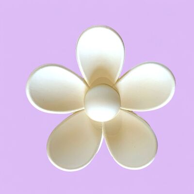 Pasador de pelo flor GRANDE - Crudo