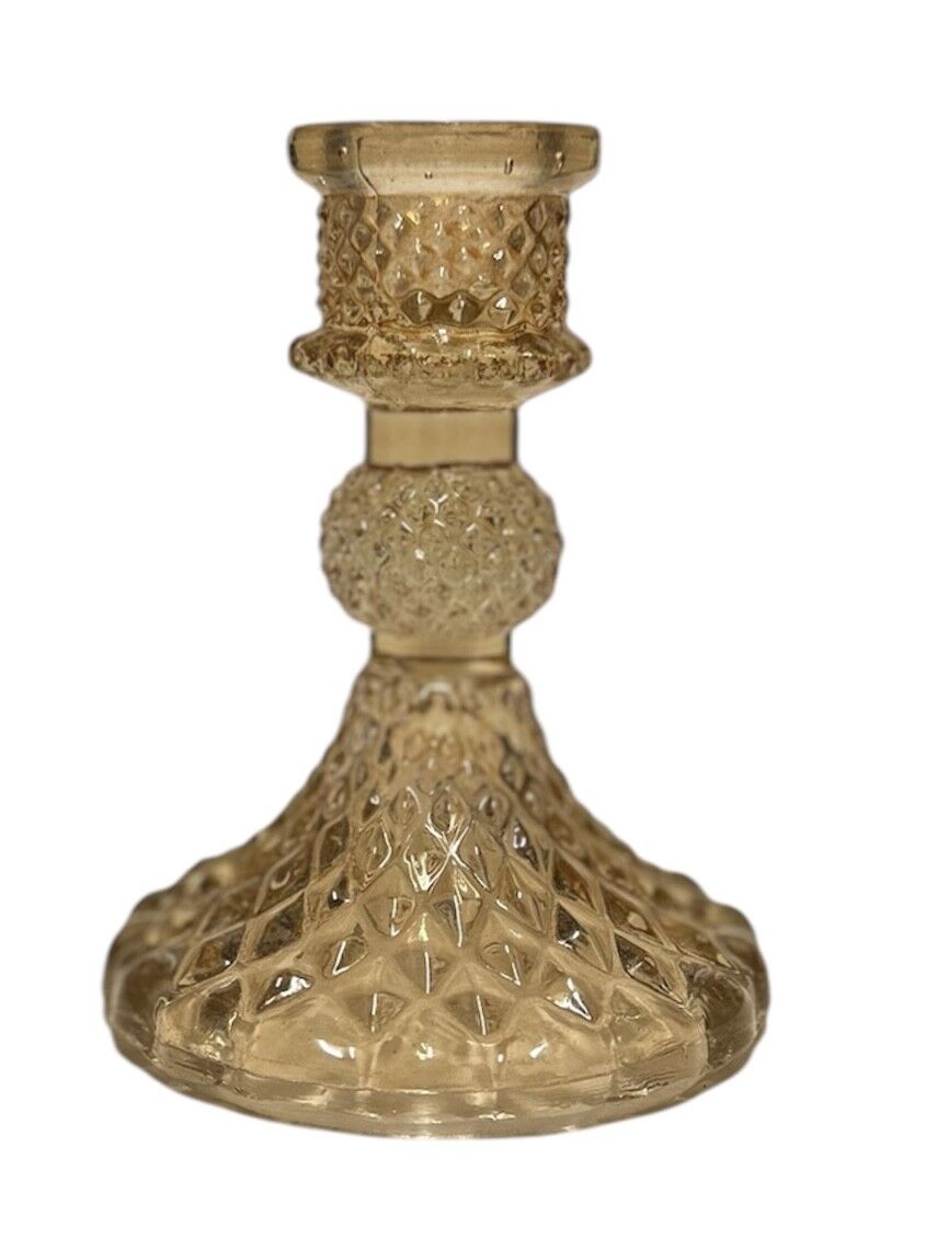 Portavelas de cristal tallado