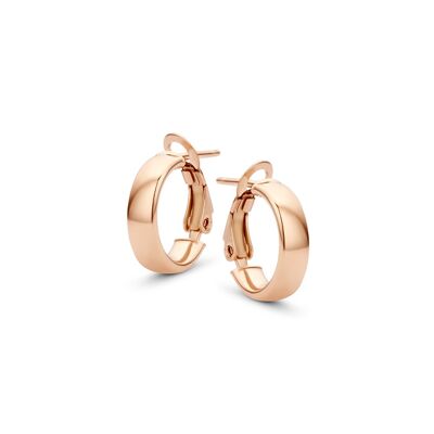 Aretes de oro rosa de 14K 5mmx14mm