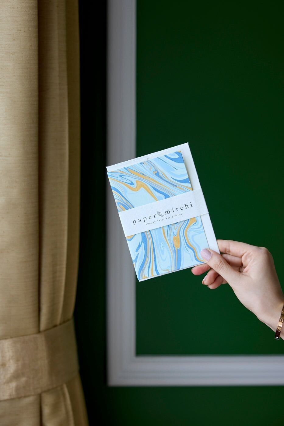 Biglietto d'auguri marmorizzato a mano - Free Spirit Summer Sky