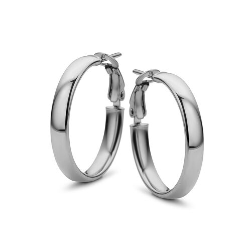 14K white gold earrings 4mmx24mm