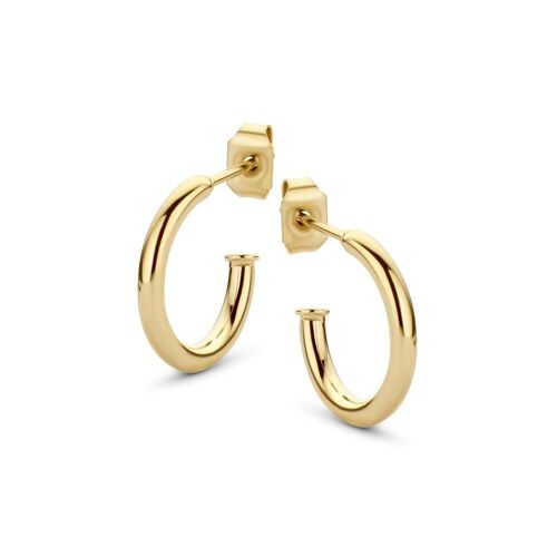 14K yellow gold earrings 12mm