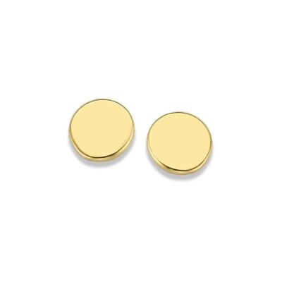 14K Yellow gold earrings disc