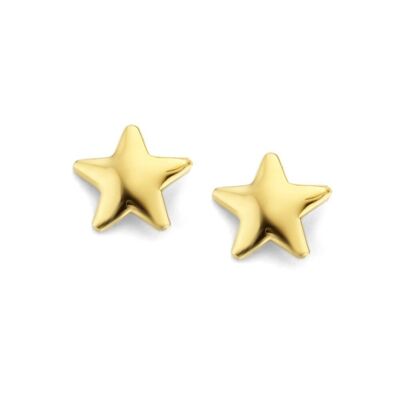 Ohrringe Stern aus 14K Gelbgold