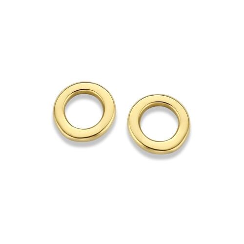 14K yellow gold earrings open circle